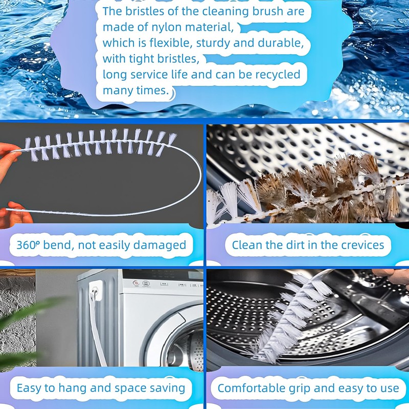 2Pcs Washing Machine Cleaning Brush, Washing Machine Brush Washing Machine