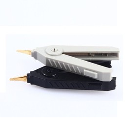 Aofan Pack of 3 Crocodile Clip LCR Kelvin Test Clip 20A Copper Gold-Plated Alligator Clip for Electrical Testing