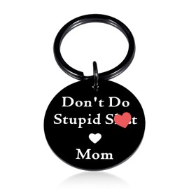 Stocking Stuffers for Women men Funny Christmas Birthday Gifts for Teen Boys Girls Son Daughter Gifts From Mom Don't Do Stupid St Keychain Back to School Gifts for Kids Graduation Gifts for Him Her