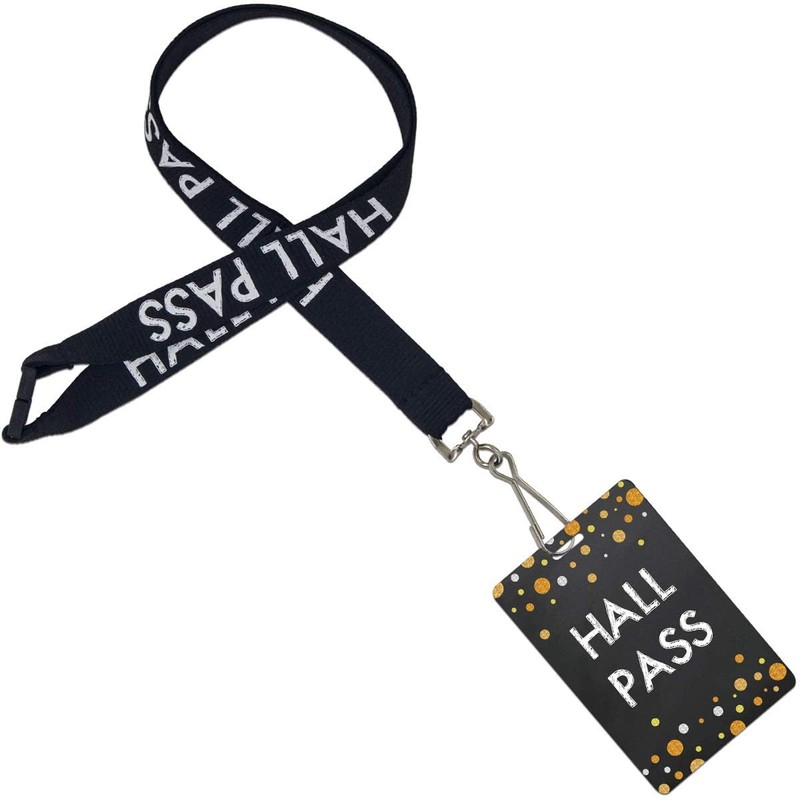 Ceiba Tree Chalkboard Hall Pass Lanyards – Set of 6