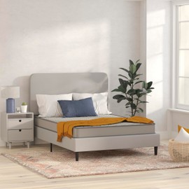 Flash Furniture Capri Comfortable Sleep 6 Inch CertiPUR-US Certified Spring Mattress, Full Mattress in a Box,Grey