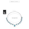 Cimenexe Bohemian Turquoise Choker Necklace Water Drop Turquoise Pendant Necklace