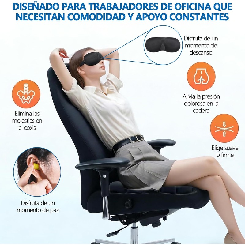 Cojín Inflable de Viaje ERYURU – Alivio de Presión y