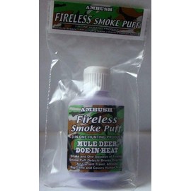 Moccasin Joe Fireless Smoke Puff Mule Deer Wind Checker-1.5 oz