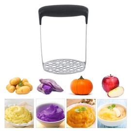 Potato Masher Stainless Steel Potato Masher Smooth Press Designed Good Grips Masher Use for Vegetables,Fruits and Baby Food