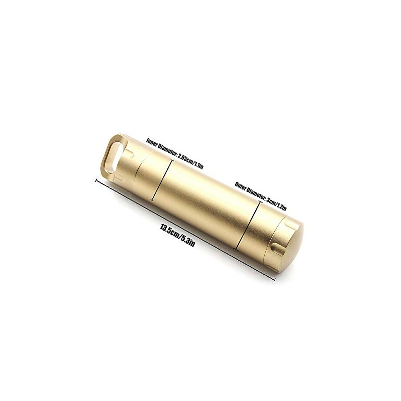 Waterproof Pill Holder, Vogueing Tool, 2 Pack EDC Container Aluminum