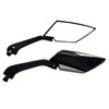 MotorToGo Black Carbon Motorcycle Mirrors for 2006 Yamaha YZF R6