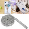 Rhinestones Trim Silver Base Ribbon DIY Hand Made Decoration Phone