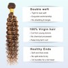 AUROO Honey Blonde Highlight Brazilian Deep Wave Human Hair Bundles