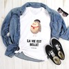 Mr. & Mrs. Panda French Owl Cotton T-Shirt, White