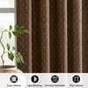 MIULEE Decorative Back Tab Linen Curtains with Geometric Pattern for