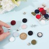 NICENEEDED 20 Sets Color Cloth Covered Buttons with Metal Shank,