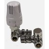 Corner Angled Thermostatic Radiator Valve with Lockshield Valve TRV Chrome
