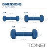 Tone Fitness 32 LB Neoprene Dumbbell Set with Storage Rack