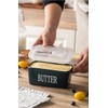 Ceramic Butter Dish with Cover for Countertop, Butter Holder Keeper