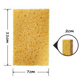 ZERO WASTE WORLD Natural sponge -eco friendly washing up sponges, natural cleaning products for home,non scratch 100% biodegradable (cellulose sisal)