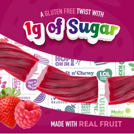 Wiley Wallaby Low Sugar Gluten Free Licorice | Soft Chewy Licorice | Watermelon and Very Berry Flavors | 5.5 Ounce | 4 Pack