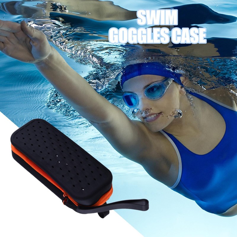 Swim Goggles Case, Swimming Goggles Case Glasses Holder, Lanyard Attached