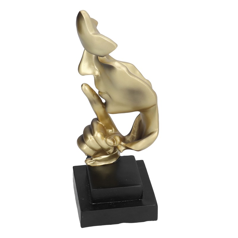 Silence Is A Golden Sculpture Simple Modern Abstract Keep Silent