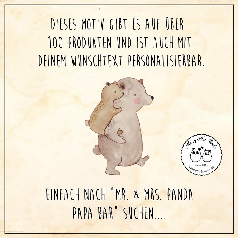 Mr. & Mrs. Panda Daddy Bear Cosmetic Bag, gray, Hand