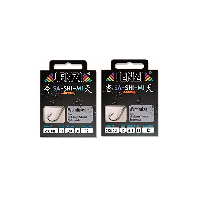 Set # 2 Packs (20 Pieces) Worm Hooks by Jenzi