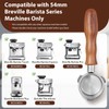 VOURMIO 54mm Bottomless Portafilter - Breville Compatible Naked Portafilter, Rosewood