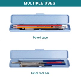 Foosi Small Pencil Box - Plastic Pencil Case - Pencil Cases for Adults,Pencil Case Aesthetic,Multipurpose Brushes Box, Cosmetic Pencil Cases,Travel Toiletry cases