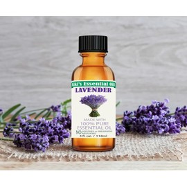 Lavender Essential Oil with Glass Dropper | 100% Pure and Natural Lavender Oil | Premium Grade Essential Oils for Diffusers, Skin, Aromatherapy, Massage | 4 Fl Oz