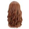 Orange Mixed Long Curly Mens Wigs With Mustache Halloween Cosplay