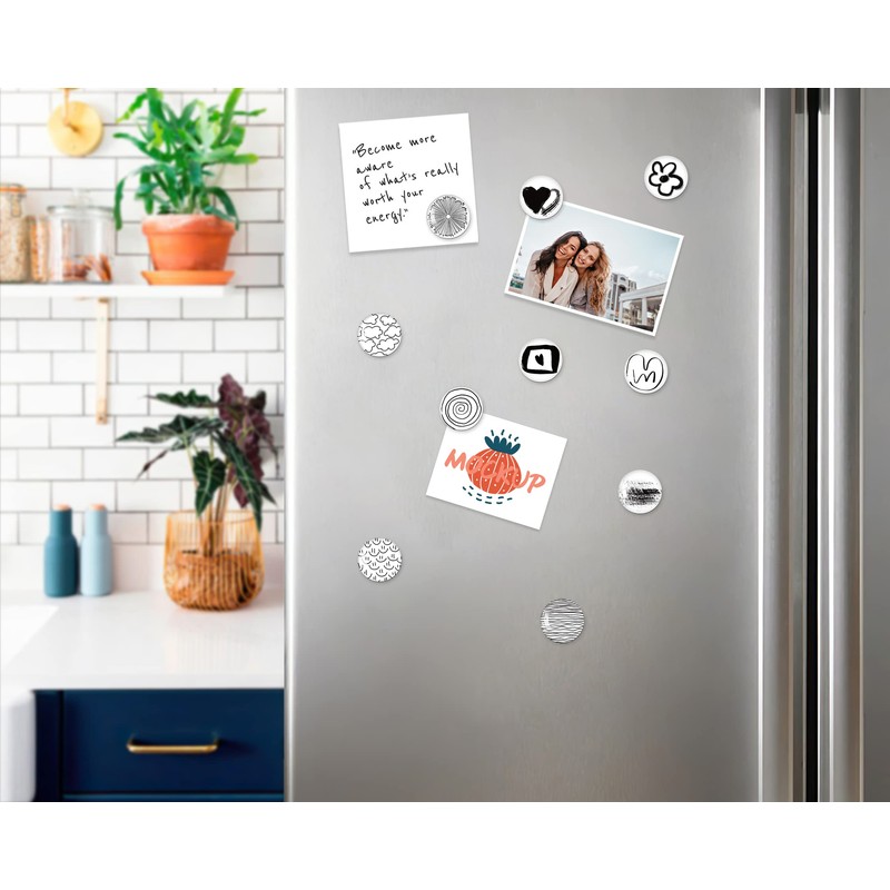 MORCART Pack of 30 Magnets, Funny Linear Art Fridge Magnets,