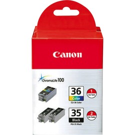 Canon PGI-35 Black Twin & CLI-36 Colour Ink Cartridge Bundle Pack