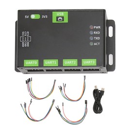 USB to UART Adapter Aluminum Alloy Shell USB TO 4CH TTL Industrial Grade UART Universal Serial Communication Adapter