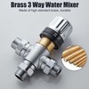 Fyeer 3-Way Thermostatic Mixing Valve, DN15 Temperature Control Bathroom Faucet