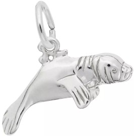 Rembrandt Sterling Silver Manatee Charm by Rembrandt