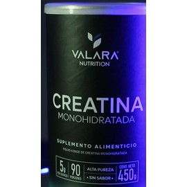 Valara Creatina Monohidratada De Alta Pureza Sin Sabor 450g