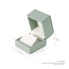 Woodten Green Leather Earrings Box Wedding/Propose Jewelry Gift Box Green