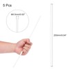 uxcell 5 Pcs White Plastic Rods 0.5 x 250mm ABS
