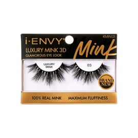 i-ENVY False Lashes Luxury Mink Collection Eyelashes 100% Real Mink Glamorous Eye Look Lashes Maximum Fluffiness 3D Multi-Curl Angle
