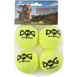 insum Squeaky Tennis Balls for Dogs Colorful Easy Catching Pet Dog Balls 4 Pack (2.5inch-Yellow)