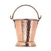 Zap Impex Hammered Steel Copper Bucket for Serving Dishes, Crockery,