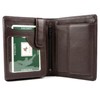 Visconti Heritage-11 Soft Thin Leather Quad Fold Wallets (Brown)