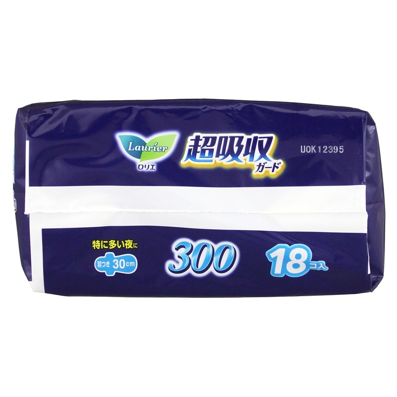 Laurier Super Absorbent Guard 300 with Wings, 11.8 inches (30