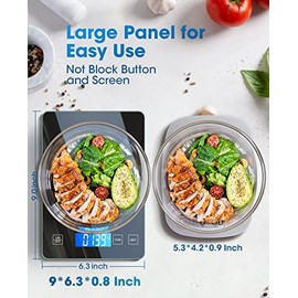Nicewell Digital Kitchen Food Scale 22lb for Cooking Baking | 1g/0.1oz Precise, Backlit LCD, Tare Function, Easy Clean,Weight Grams and Ounce