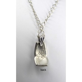 Recycled Silverware jewelry pendant created from actual vintage silver-plate spoons and forks handcrafted necklace SWP6