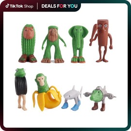 Viral 8PCS Italian Brainrot Figures Set - Hilarious Meme Toys, Funny Desk Ornaments, Party Prank, Birthday & Christmas Gifts