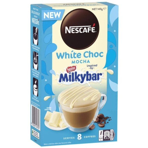Nescafe Milky Bar White Choco Mocha Sachets 8 pack
