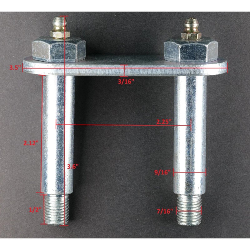Unknown 8 Wet Bolt Kit RV Trailer Suspension Replacement Tandem