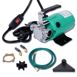 Portable Electric Utility Pump ON/OFF Switch 6' Water Hose Kit 115V 330 Gallon Per Hour for Removing Water Garden Hot Tub PoolColor: as Pic Color
