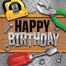 Handyman Party Happy Birthday Lunch Napkins (16 ct)