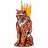 Leopard Phone Stand and Pencil Holder, Decorative Desktop Organizer, Cell